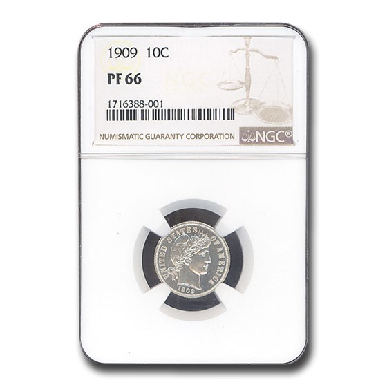 1909 Barber Dime PF-66 NGC 1909 Barber Dime PF-66 NGC